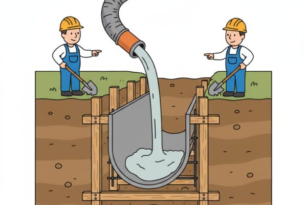 Comment couler un produit béton pour les murs enterrés ?