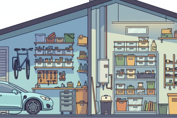 Comment gérer les espaces techniques comme le garage et la cave?