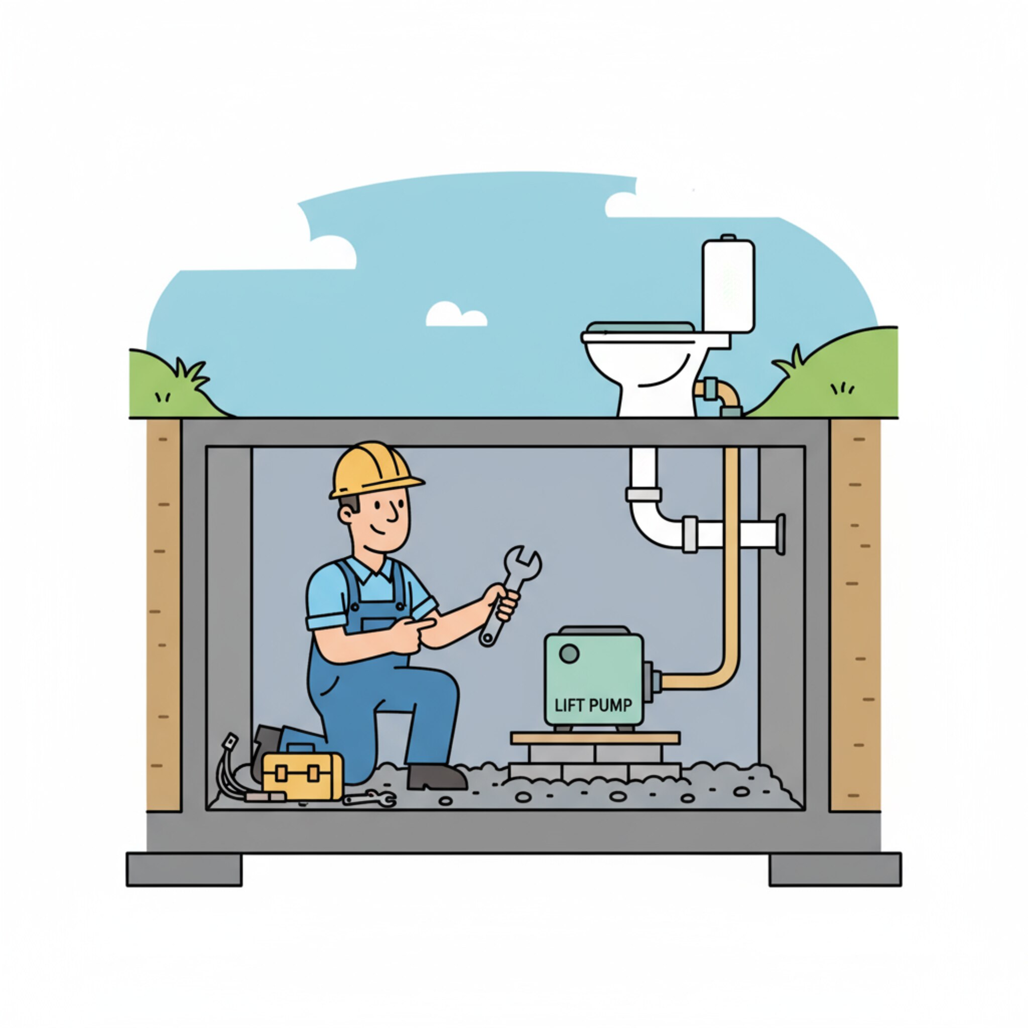 Comment installer une pompe de relevage dans un vide sanitaire?