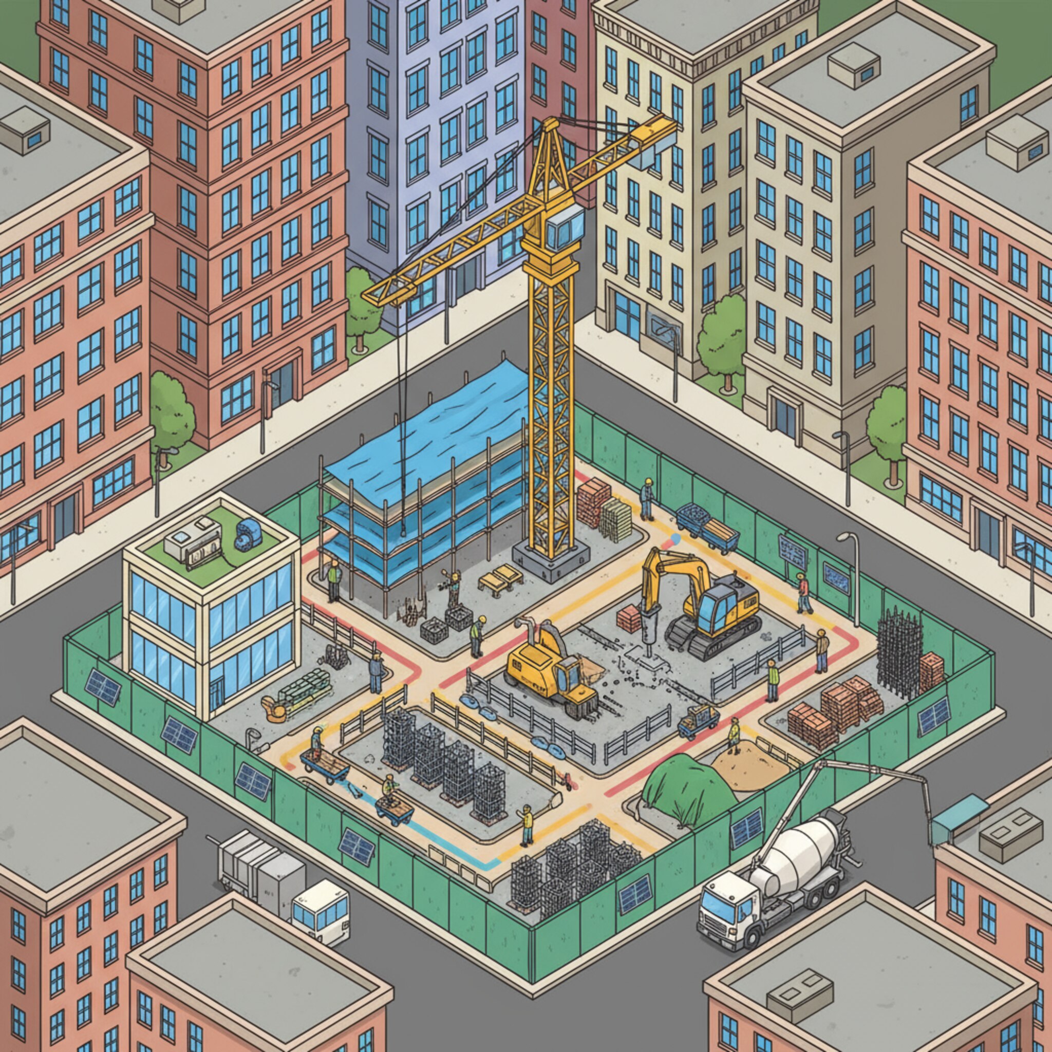Comment organiser un chantier dans un espace urbain restreint?