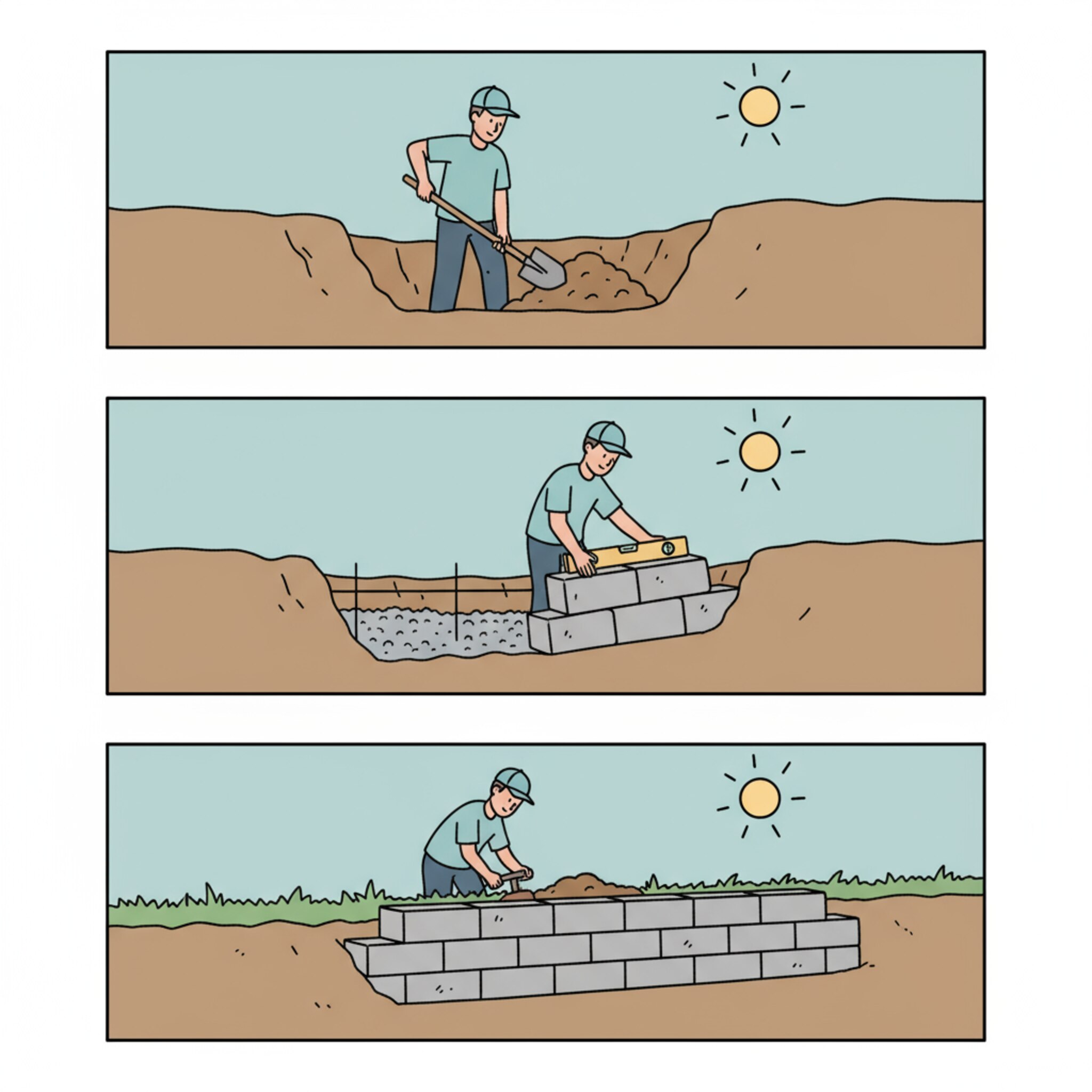Comment poser un mur de soutènement en béton?
