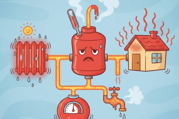 Quels sont les indicateurs de surchauffe dans un circuit de chauffage?