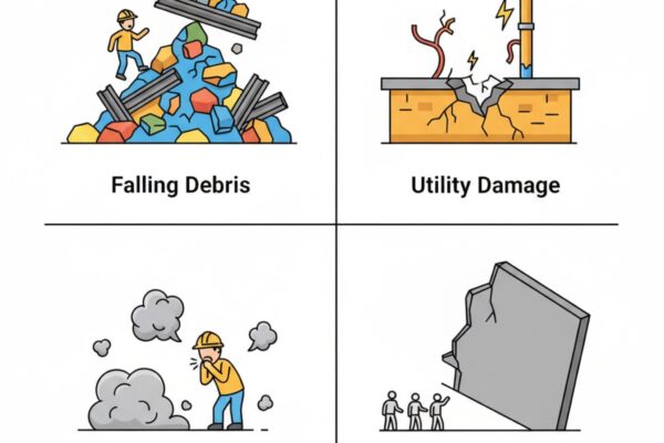 Quels sont les risques fréquents lors des travaux de démolition?