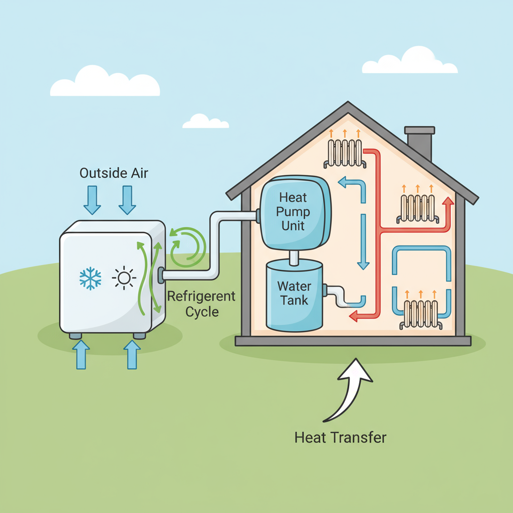 Comment fonctionne un système de chauffage par pompe à chaleur air-eau?