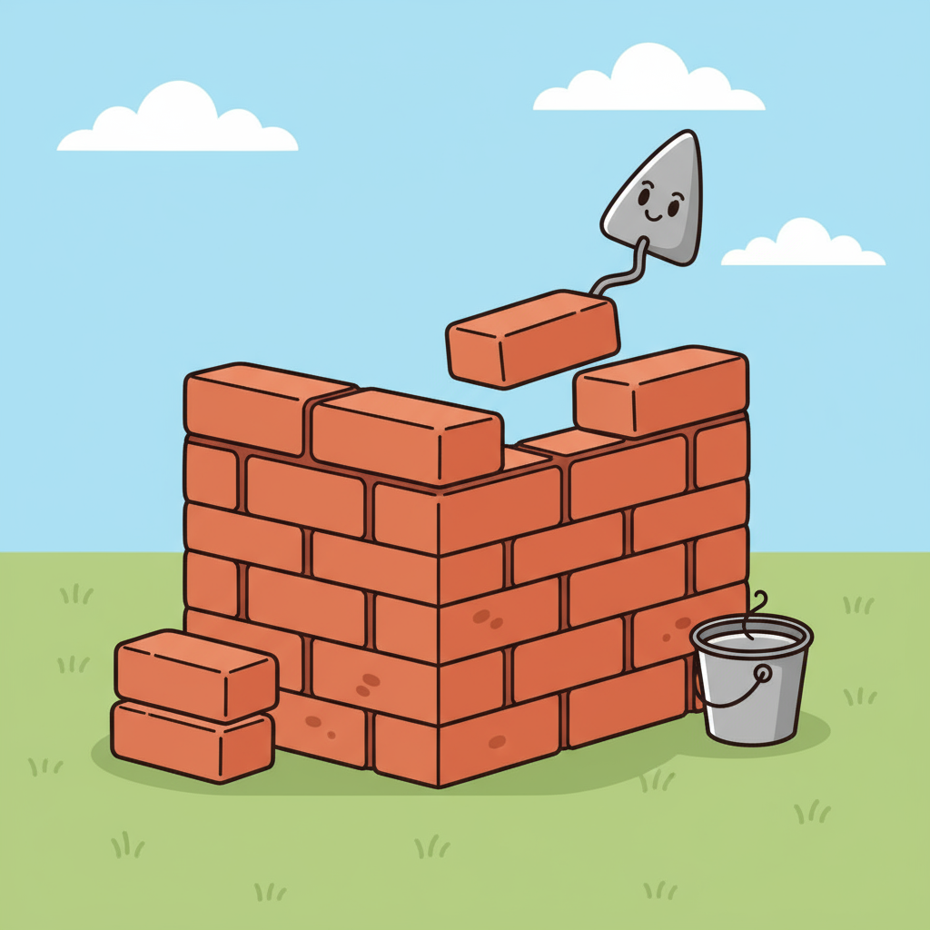 Comment réaliser un angle solide dans une construction en brique?