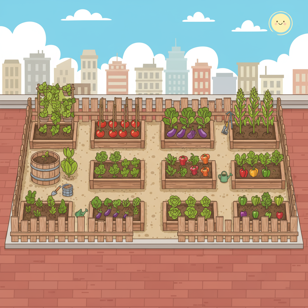 Comment structurer un jardin potager en ville?