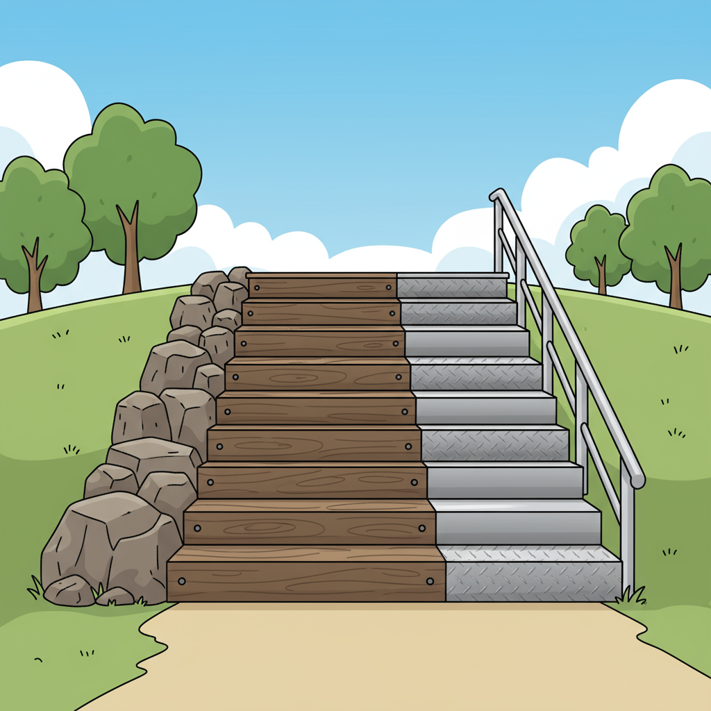 Quels matériaux privilégier pour un escalier extérieur durable?