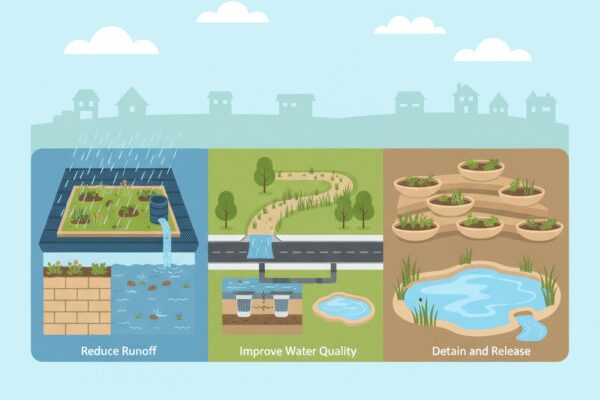 Quels sont les principes de la gestion des eaux pluviales?