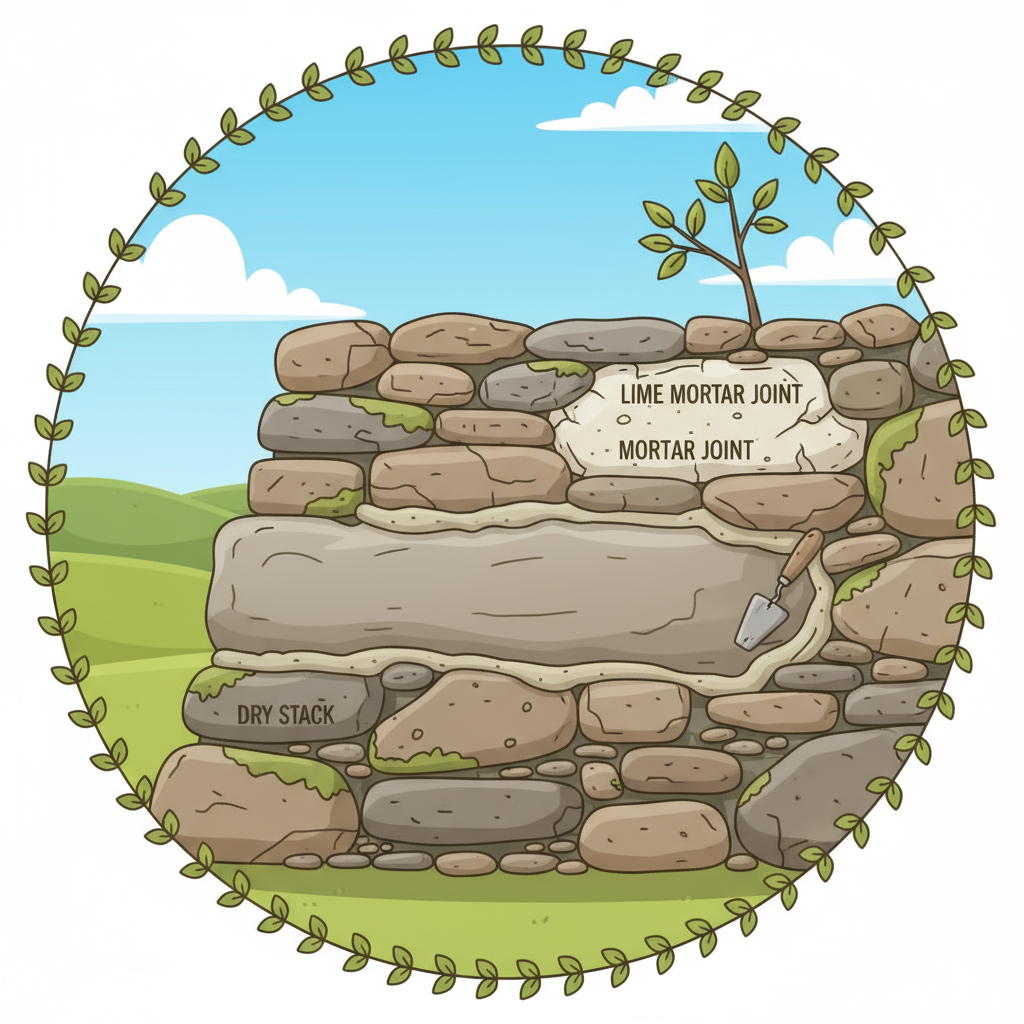 Quels types de joints sont utilisés pour les murs en pierres naturelles?