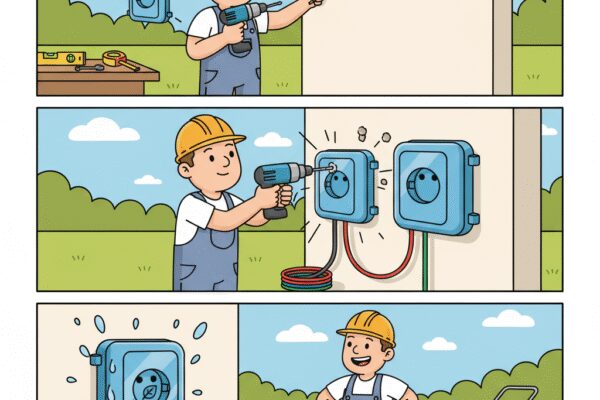 Comment installer une prise extérieure étanche?