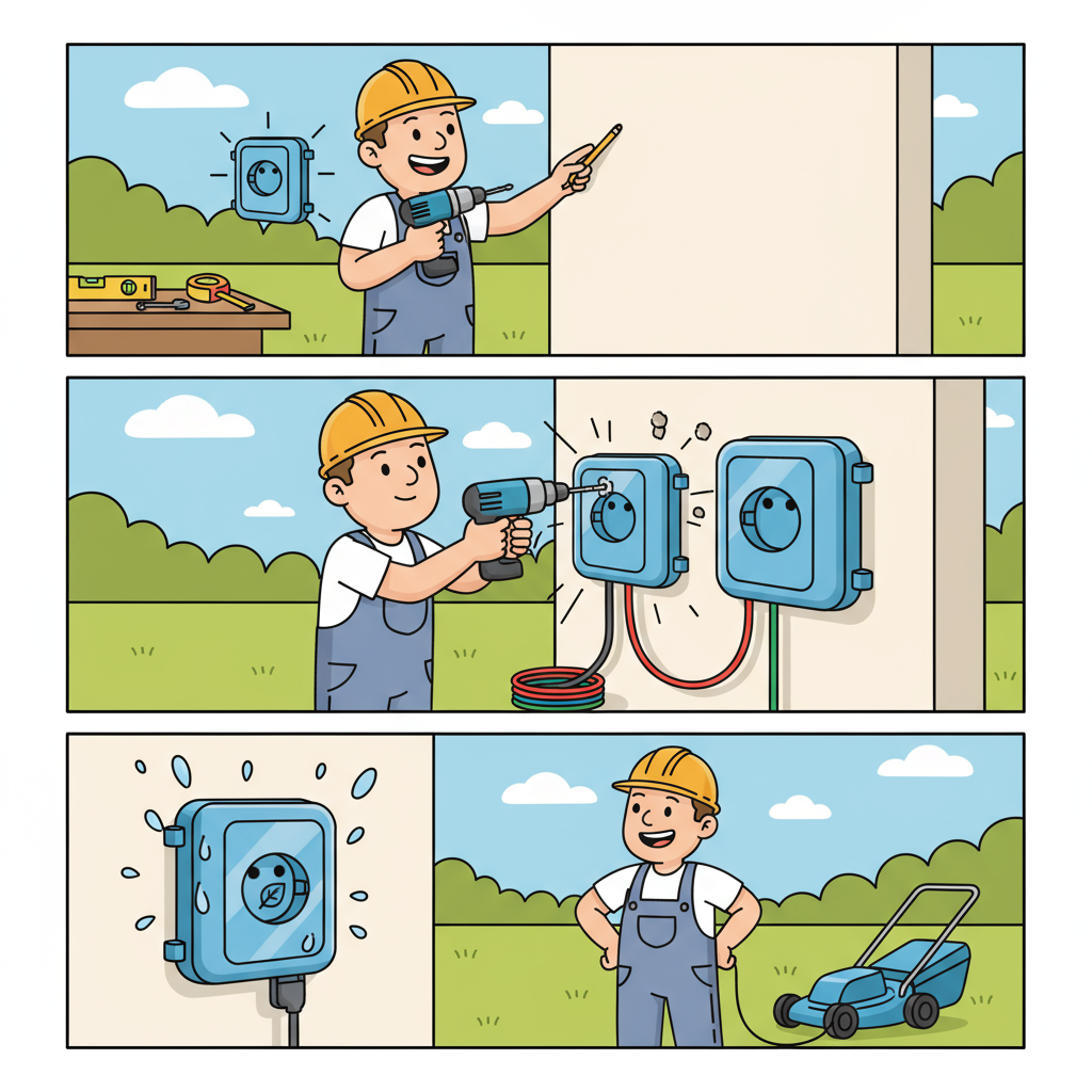 Comment installer une prise extérieure étanche?