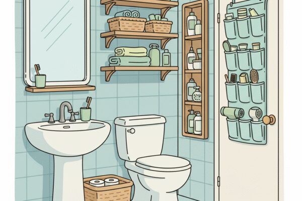 Comment intégrer des rangements dans une petite salle de bains?