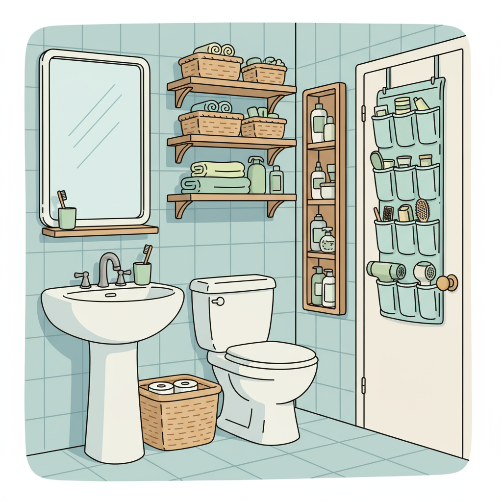 Comment intégrer des rangements dans une petite salle de bains?