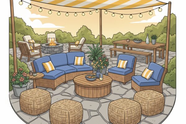Quels meubles choisir pour un espace extérieur pouvant accueillir des invités?