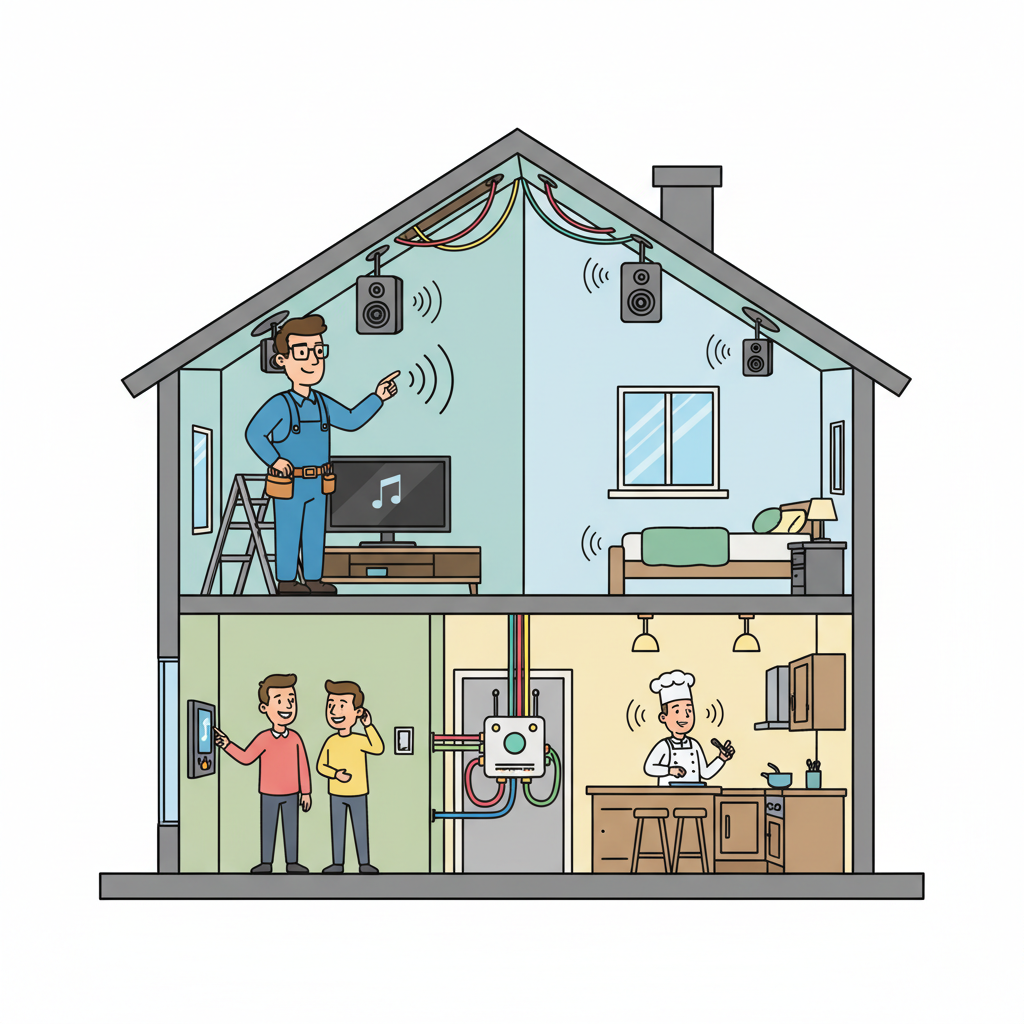 Comment installer un système de sonorisation intégré à la domotique?
