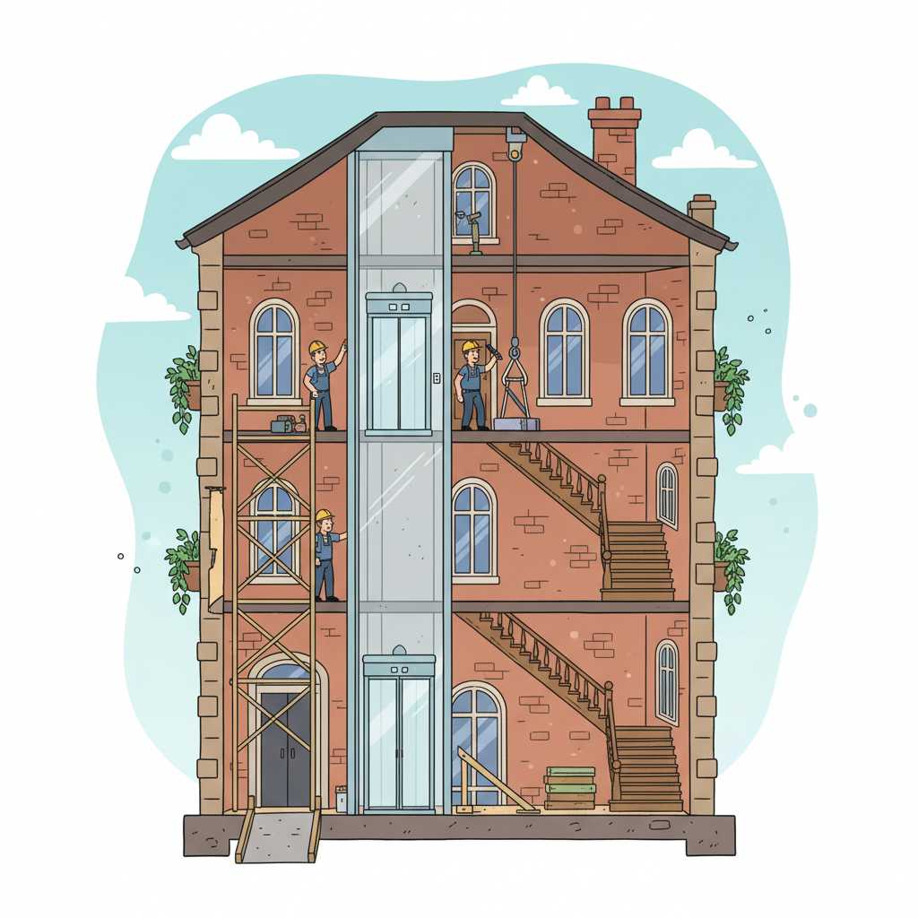 Comment intégrer un ascenseur dans la rénovation d'un immeuble ancien?