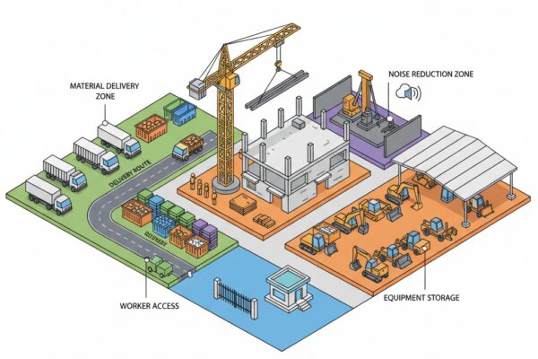 Comment organiser la logistique du chantier pour limiter les nuisances?