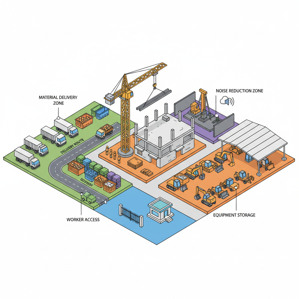 Comment organiser la logistique du chantier pour limiter les nuisances?