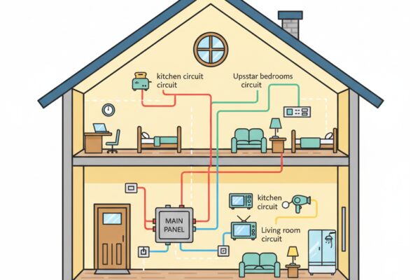 Comment répartir les circuits électriques dans une habitation?