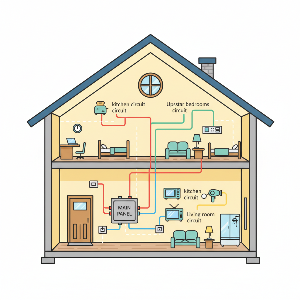 Comment répartir les circuits électriques dans une habitation?
