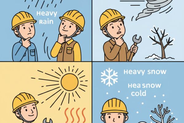 Quels sont les effets climatiques à prendre en compte pendant les travaux?