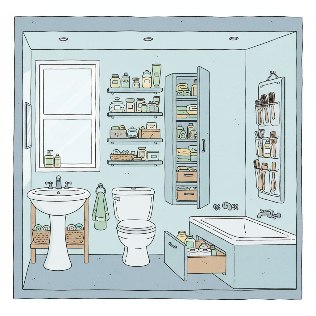 Comment agencer une salle de bains pour optimiser le rangement?
