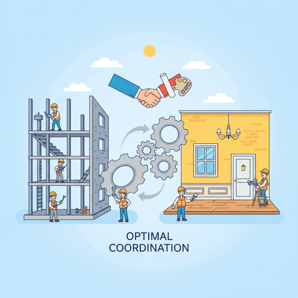 Comment assurer une coordination optimale entre gros œuvre et second œuvre?