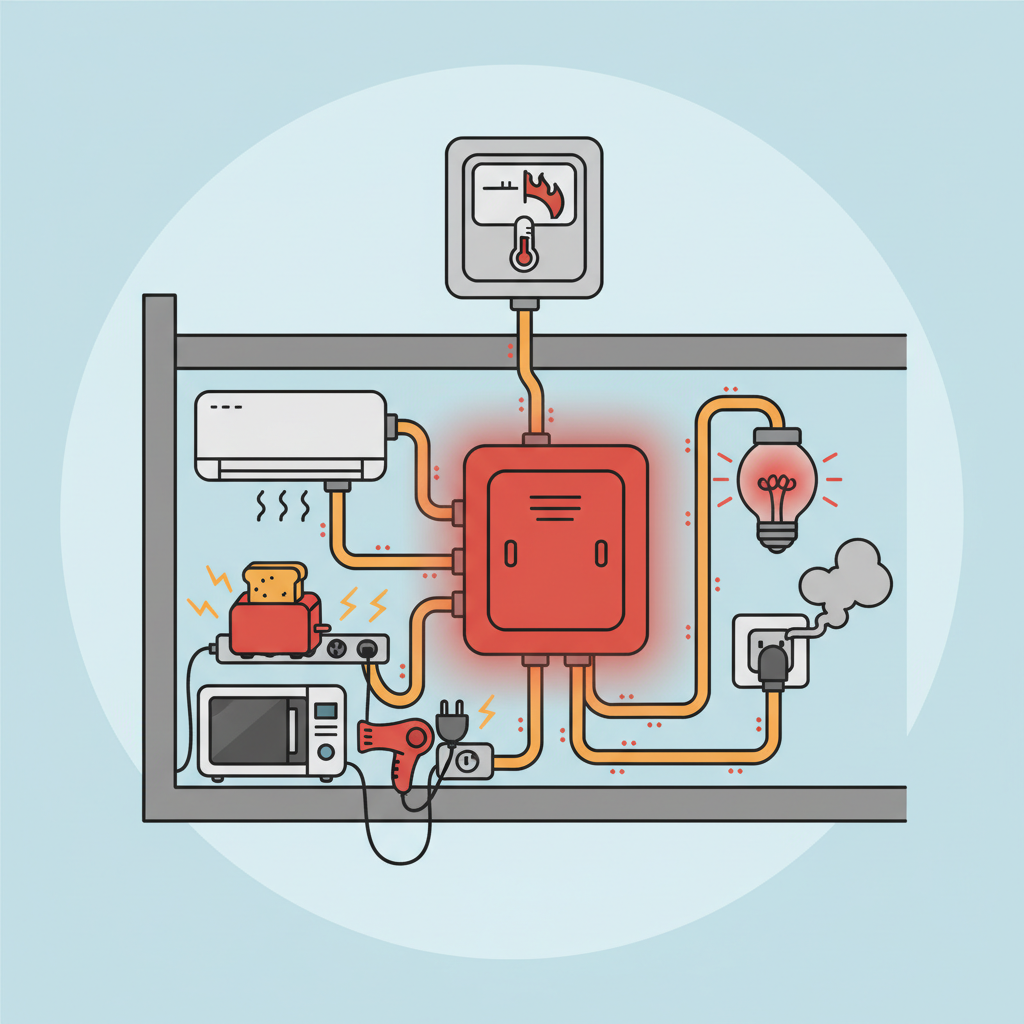 Comment détecter une surcharge électrique dans un circuit domestique?