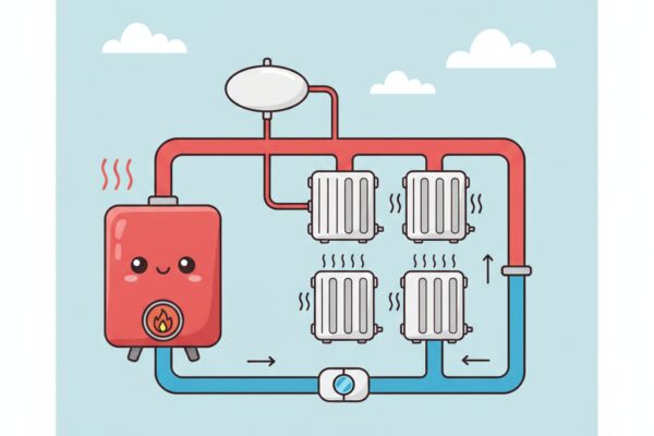Comment fonctionne un circuit de chauffage à eau chaude?