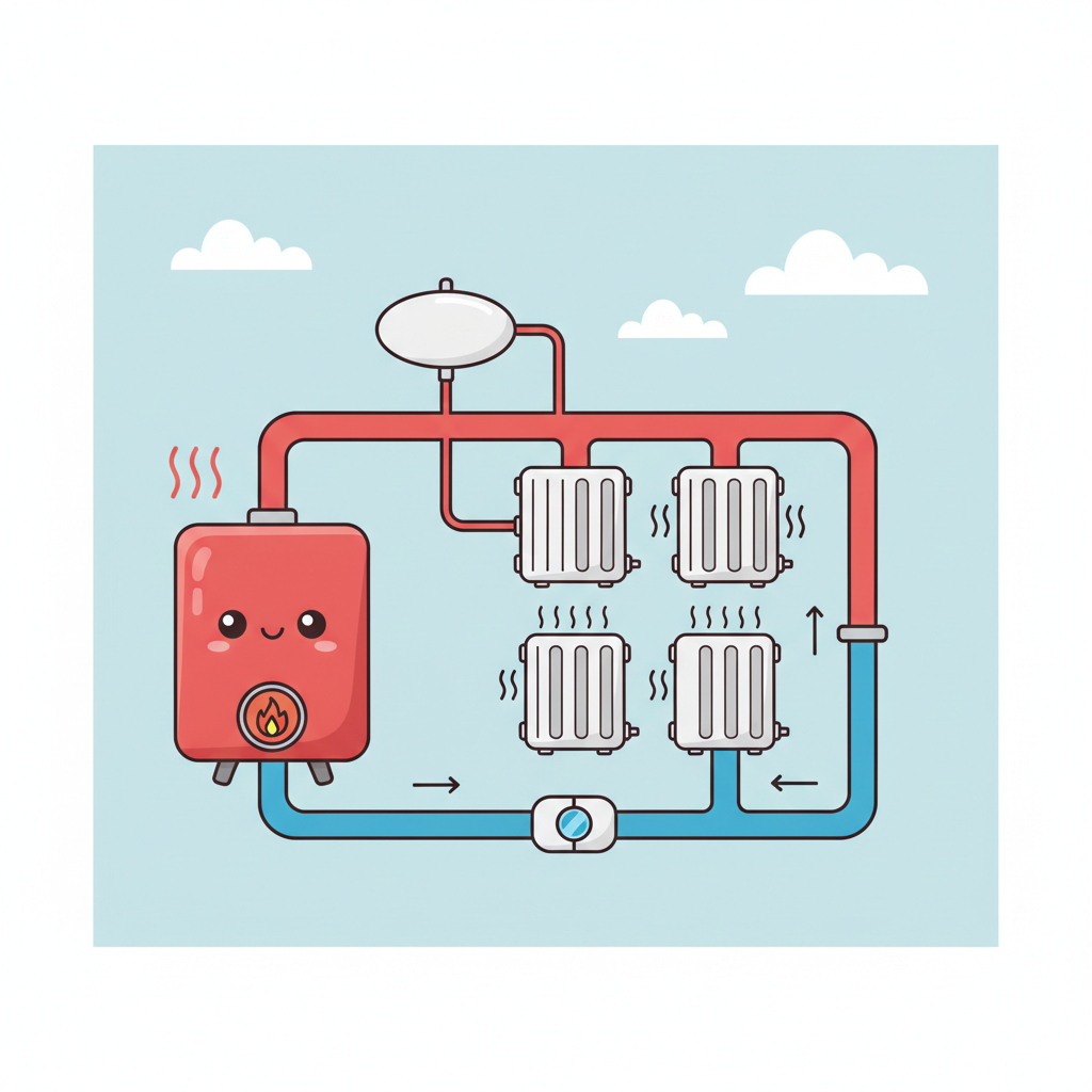 Comment fonctionne un circuit de chauffage à eau chaude?