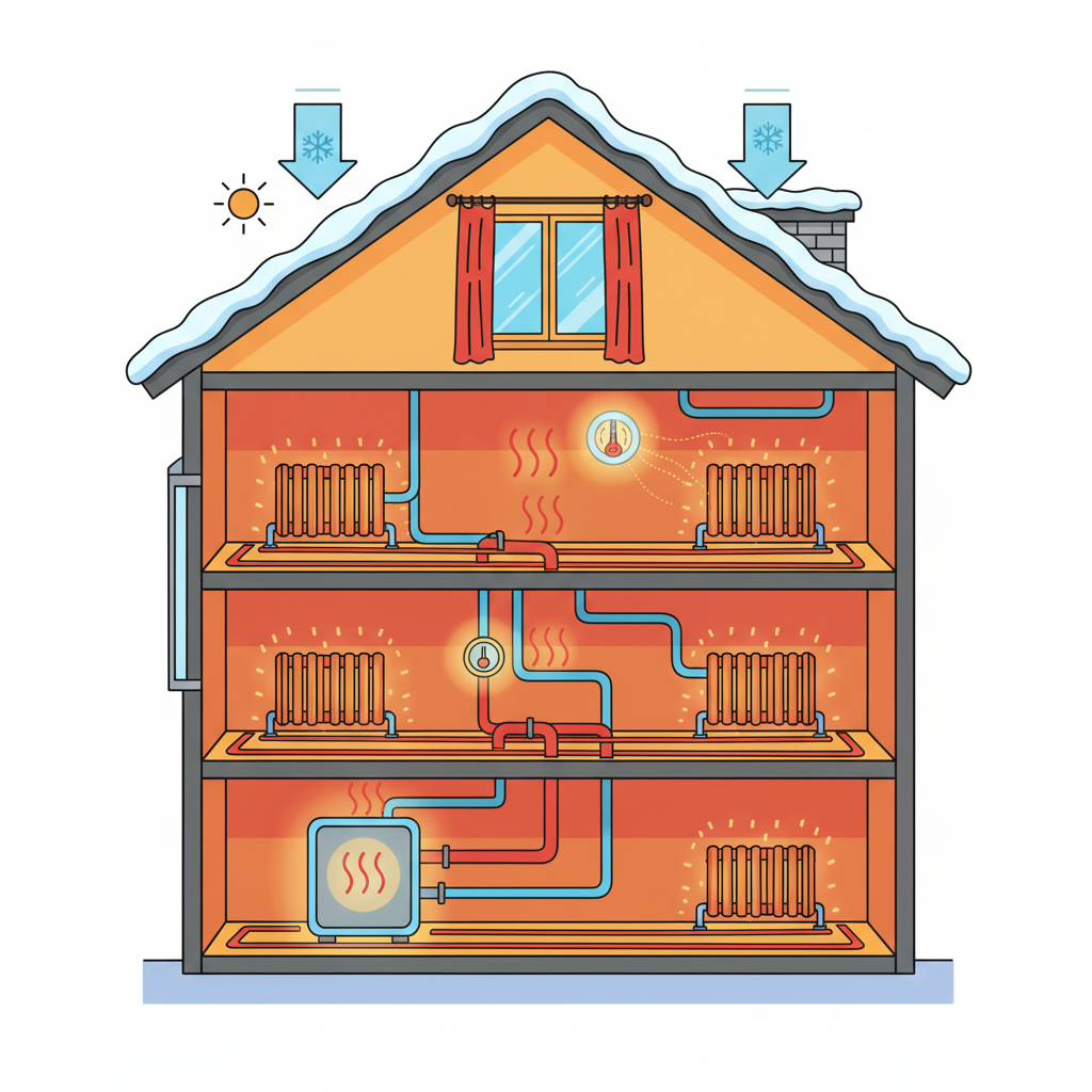 Comment optimiser la répartition de la chaleur dans une maison à étages?