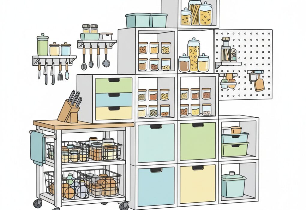 Comment organiser un espace de rangement modulable dans une cuisine?