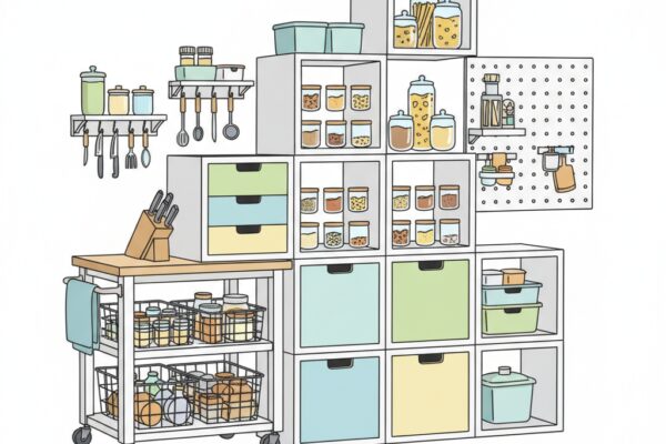 Comment organiser un espace de rangement modulable dans une cuisine?