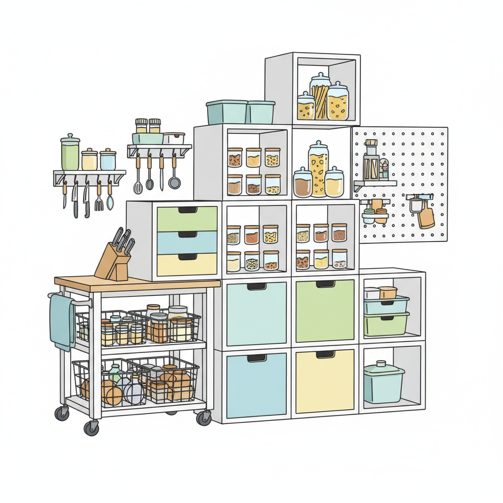 Comment organiser un espace de rangement modulable dans une cuisine?