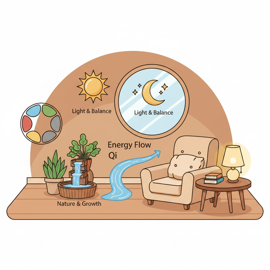 Quels sont les éléments clés pour un aménagement feng shui réussi?