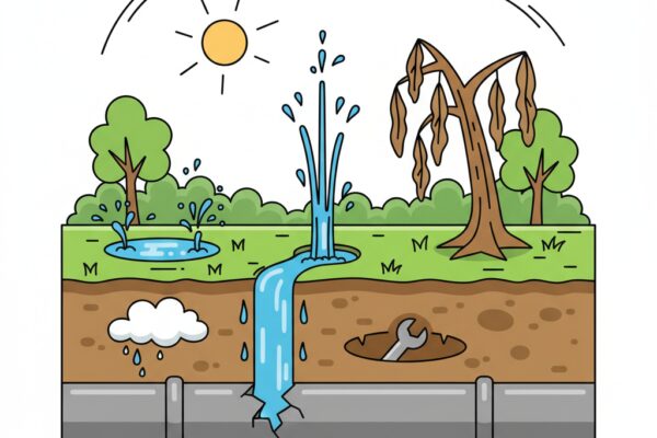 Quels sont les signes indiquant une fuite dans une canalisation?