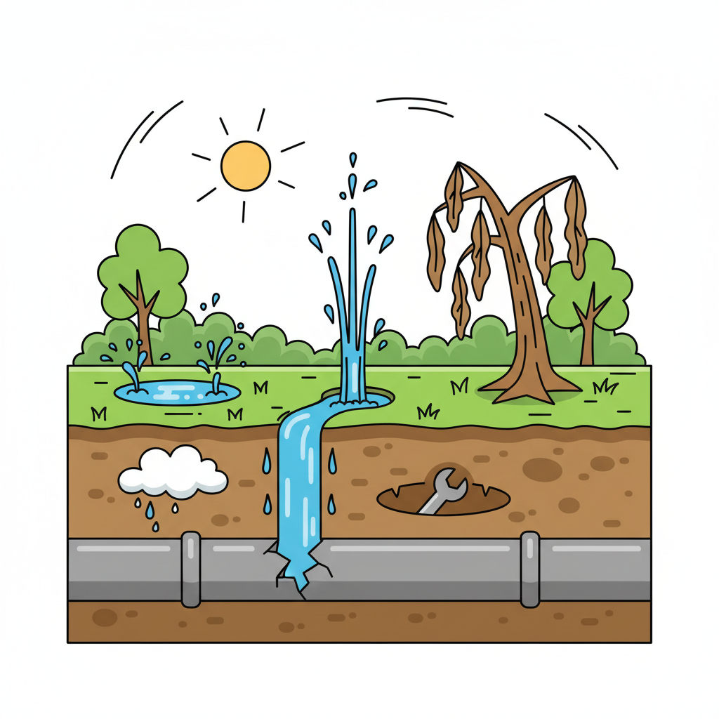Quels sont les signes indiquant une fuite dans une canalisation?