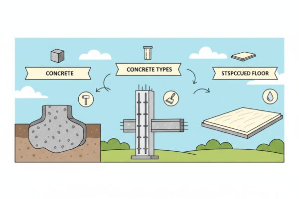 Quels types de bétons utiliser pour les différentes parties du gros œuvre?