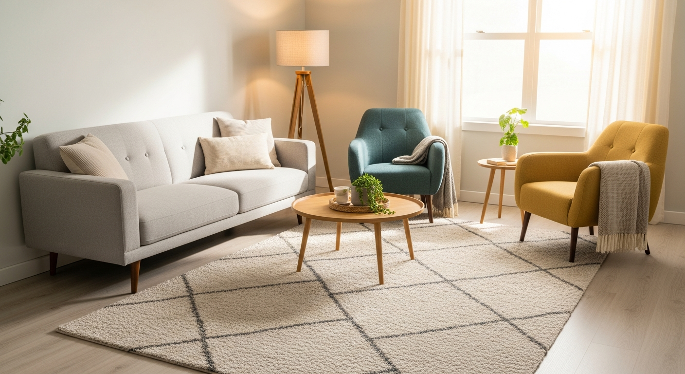 Comment choisir un tapis pour délimiter un espace dans un salon?