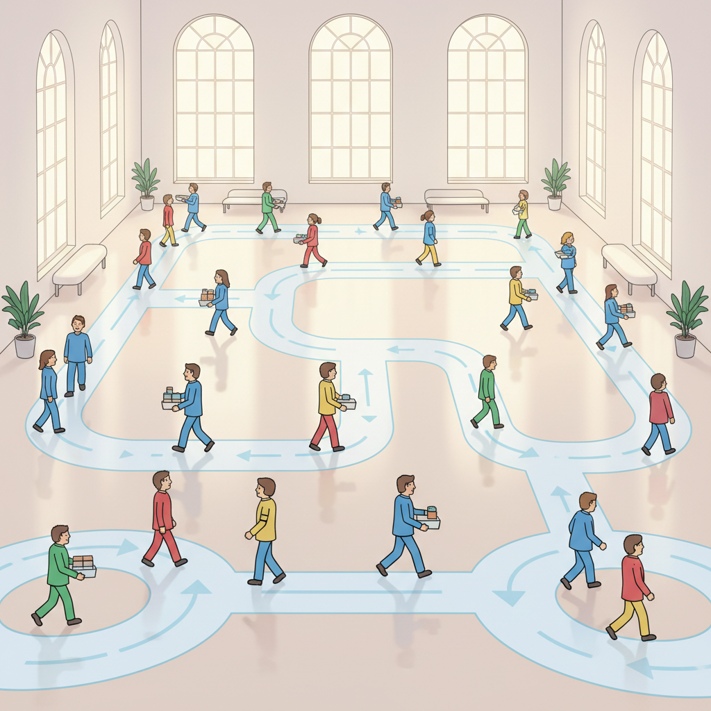 Comment créer une zone de circulation fluide dans une grande pièce?