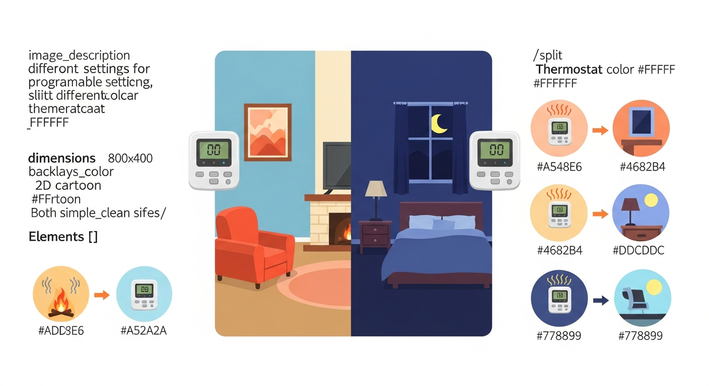Quels sont les différents types de réglages pour un thermostat programmable?