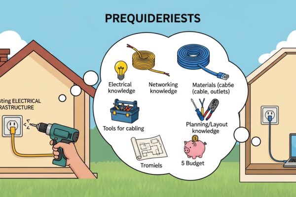 Quels sont les prérequis pour ajouter des prises RJ45 dans une maison?