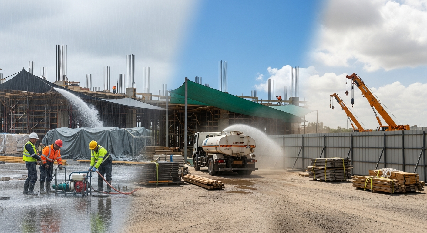 Comment adapter un chantier aux conditions météorologiques changeantes?