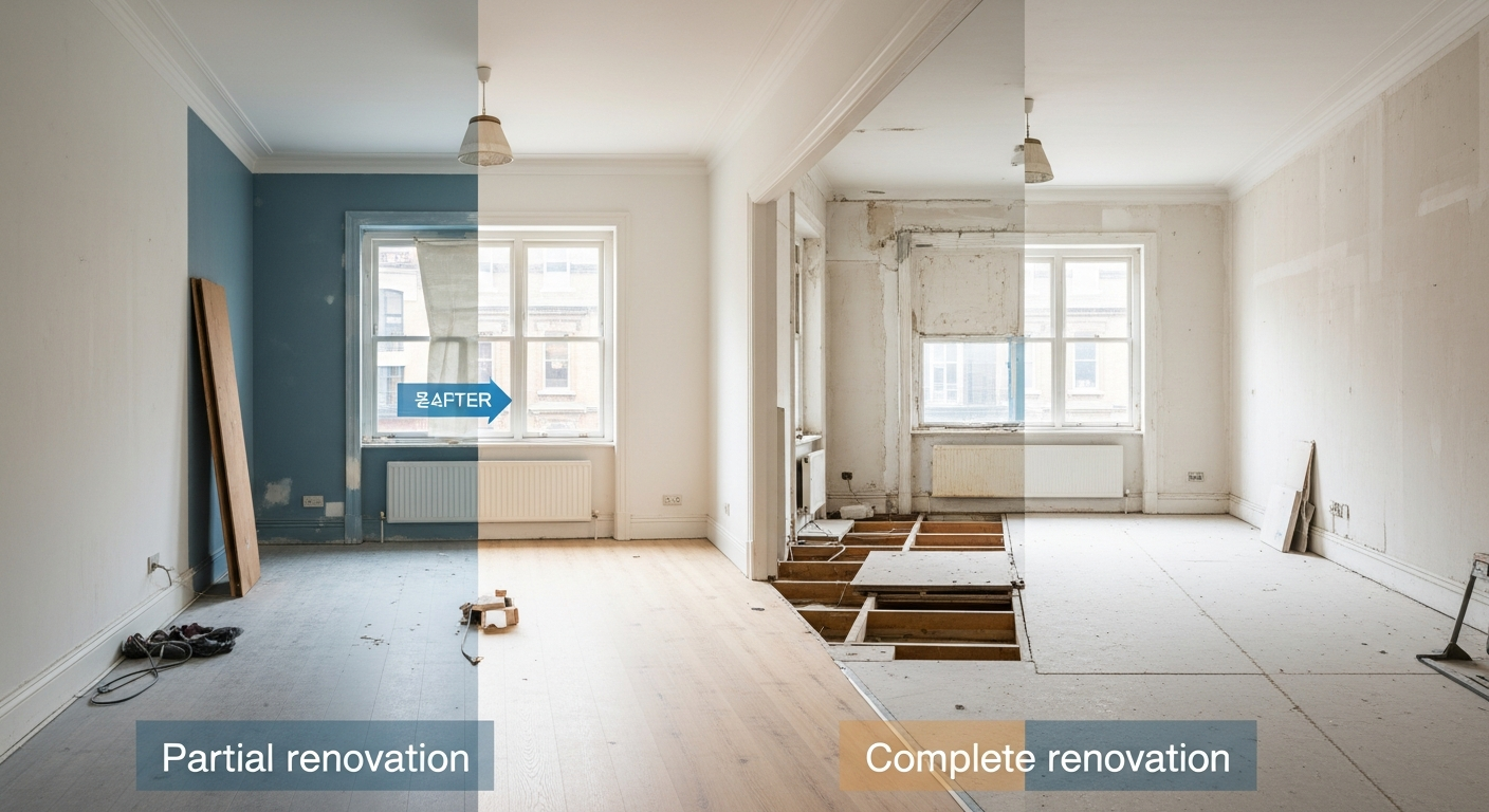Comment choisir entre rénovation partielle et rénovation intégrale?