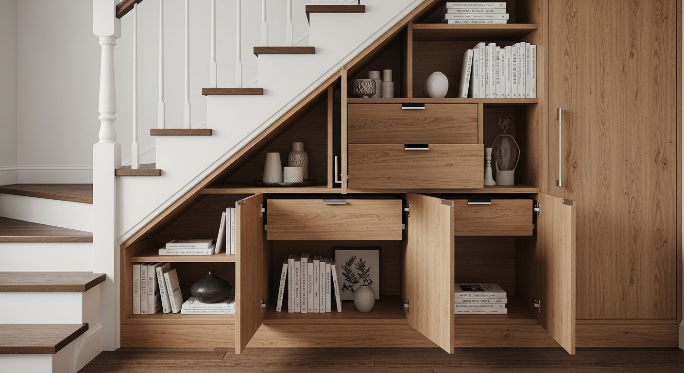 Comment créer un espace de rangement sous un escalier?