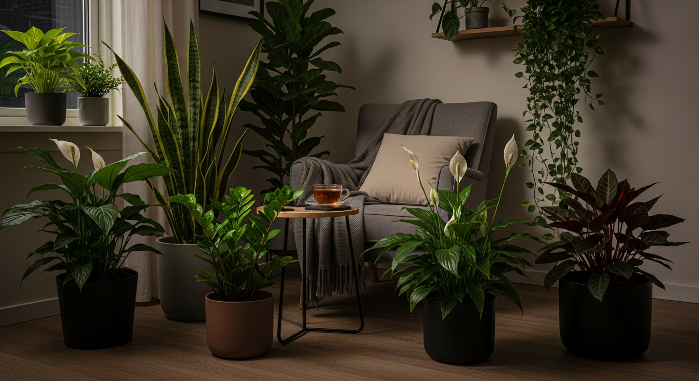 Quelles plantes d’intérieur sont adaptées à un faible éclairage?