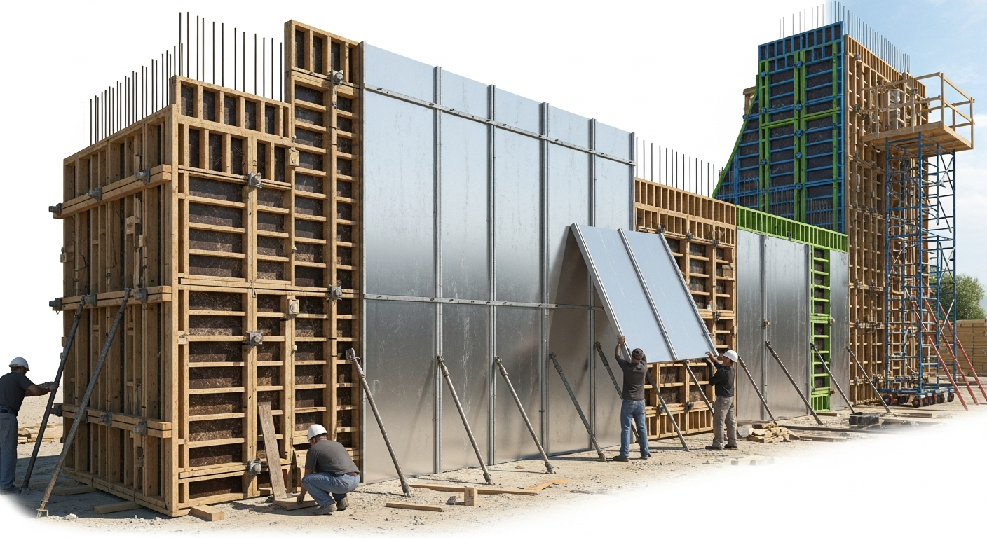 Quels sont les différents types de coffrages pour la construction de murs?